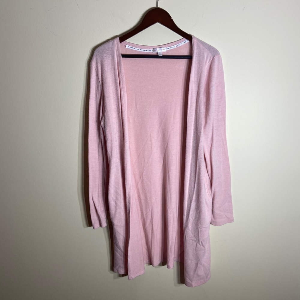 Long Cardigan Pink and Heather Gray! Combo